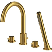 Смеситель на борт ванны Whitecross Y brushed gold Y1232GLB Брашированное золото латунь