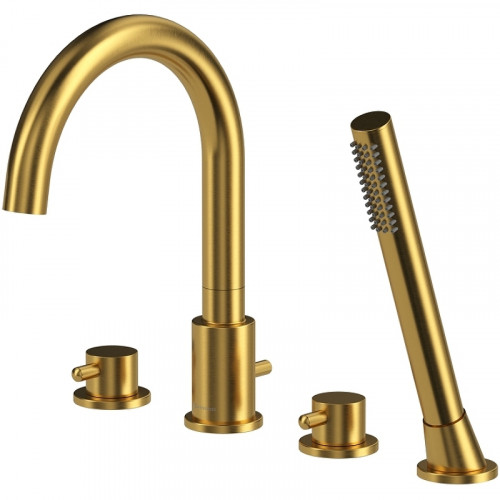 Смеситель на борт ванны Whitecross Y brushed gold Y1232GLB Брашированное золото латунь