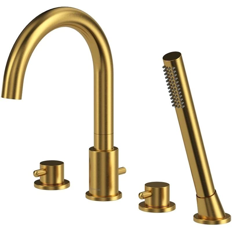Смеситель на борт ванны Whitecross Y brushed gold Y1232GLB Брашированное золото латунь