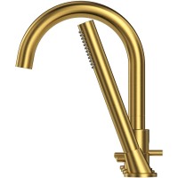 Смеситель на борт ванны Whitecross Y brushed gold Y1232GLB Брашированное золото латунь