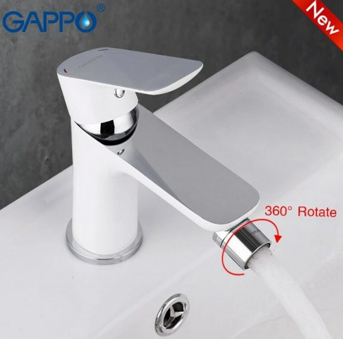 Смеситель для биде Gappo G48 G5048 Белый Хром латунь