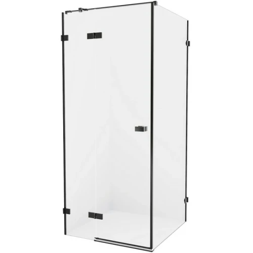 Душевой уголок New Trendy Avexa Black 120x70 L EXK-1596 профиль Черный стекло прозрачное