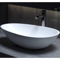 Раковина-чаша Salini Paola 58 101 1101101G Белая глянцевая искусственный камень (литьевой мрамор) накладная