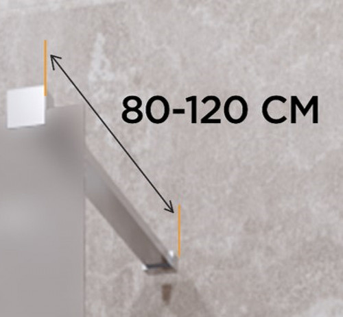 Душевая перегородка Radomir Walk-in G1 110 1-10-0-0-0-1901 профиль Хром стекло матовое