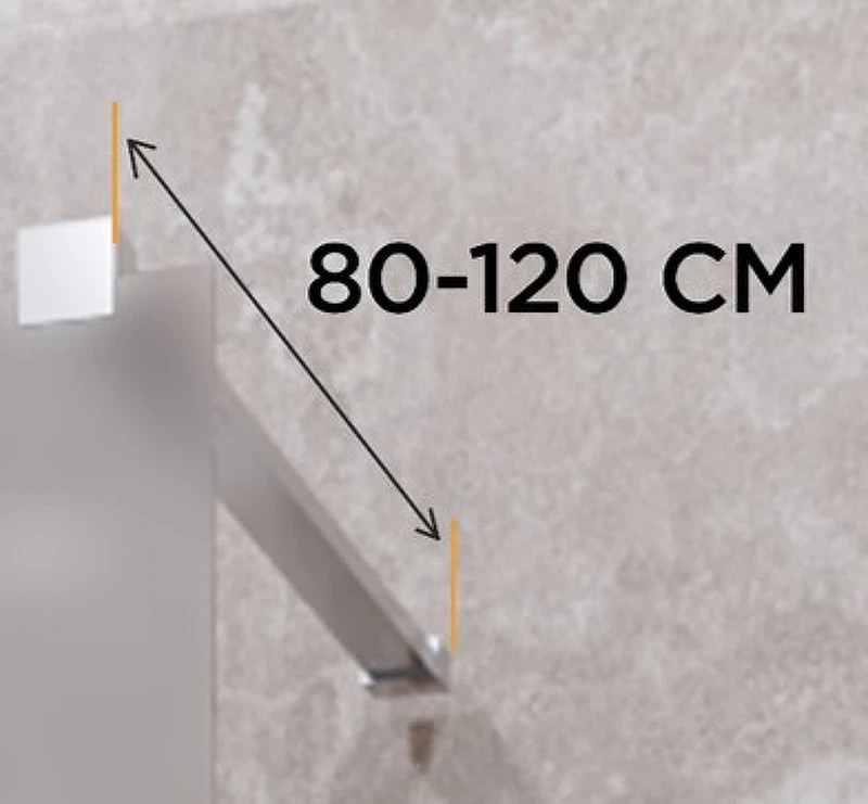 Душевая перегородка Radomir Walk-in G1 110 1-10-0-0-0-1901 профиль Хром стекло матовое