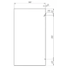Душевая перегородка Radomir Walk-in G1 110 1-10-0-0-0-1901 профиль Хром стекло матовое