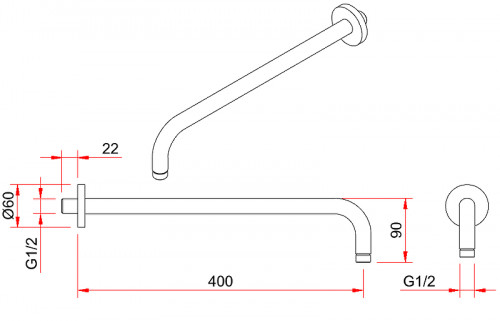 Душевая система Berges Ventas 3R Black 073008 Черная матовая латунь встраиваемый