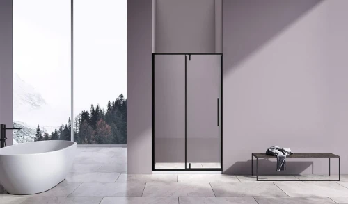 Душевая дверь Vincea Slim-N 120 VDP-4SN120CLB профиль Черный матовый стекло прозрачное