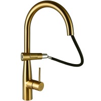 Смеситель для кухни Raiber Graceful RPG-011 Золото матовое латунь