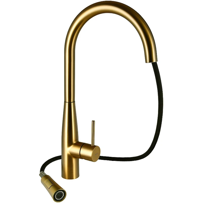 Смеситель для кухни Raiber Graceful RPG-011 Золото матовое латунь