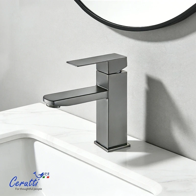 Смеситель для раковины Ceruttispa Клелия (Clelia) GR CT12060 12060 цвет Серый матовый