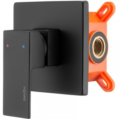 Смеситель для душа Swedbe Platta 5522B Черный матовый латунь встраиваемый