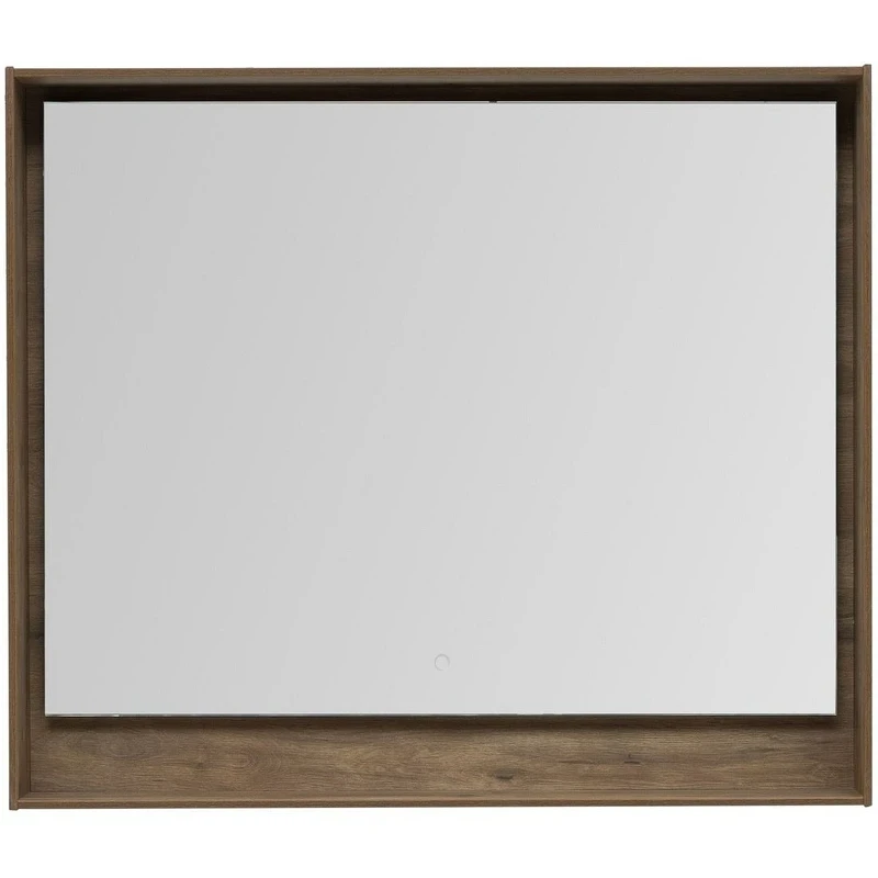 Зеркало Aquanet Милан 100 336401 с подсветкой Дуб рустикальный с сенсорным выключателем МДФ / ЛДСП, стекло