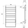 Электрический полотенцесушитель Point Сатурн PN90858B П8 500x800 диммер справа Черный