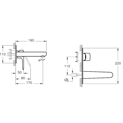 Смеситель для раковины Vitra Root Round A4272134EXP Никель брашированный