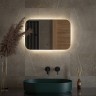 Зеркало Defesto Opti 60x40 DF 2802RH с подсветкой 17W-4500К/ИК - выключатель/Нейтральный белый свет