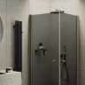 Душевой уголок Maybah Glass MGY-1296-2 800x800x1980 на монопетлях Бронза стекло графитовое