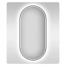Зеркало Wellsee 7 Rays' Spectrum 60 172201640-172201650 с подсветкой цвет Черный матовый с сенсорным выключателем