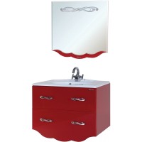 Зеркало Bellezza Версаль 100 4611117060038 с подсветкой Красное МДФ / ЛДСП, стекло