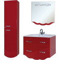 Зеркало Bellezza Версаль 100 4611117060038 с подсветкой Красное МДФ / ЛДСП, стекло