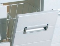 Тумба под раковину Bellezza Сиена 80 4633913080010 с бельевой корзиной Белая МДФ / ЛДСП