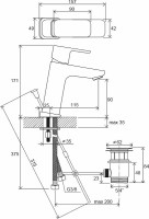 Смеситель для раковины Ravak 10° Free TD F 013.00 X070128 Хром латунь