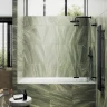 Шторка для ванны Maybah Glass MGV-572-6 515х1400 складная 2 секции Черный стекло прозрачное
