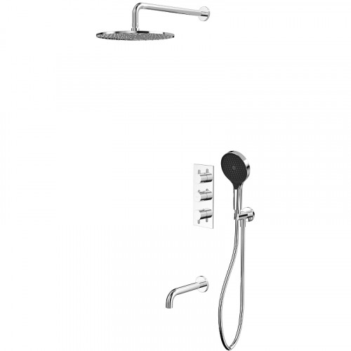 Душевая система Whitecross Y chrome YSET11TOPCR с термостатом Хром латунь встраиваемый