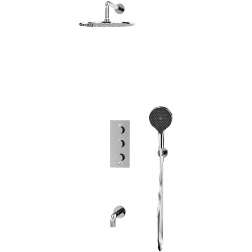 Душевая система Whitecross Y chrome YSET11TOPCR с термостатом Хром латунь встраиваемый