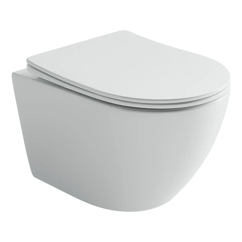 Комплект унитаза DIWO Ceramicanova Uno CN11001T с сиденьем с инсталляцией DIWO 4501 с клавишей смыва цвет Глянцевый белый