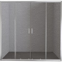 Душевая дверь BelBagno Unique 180х190 профиль Хром стекло рифленое