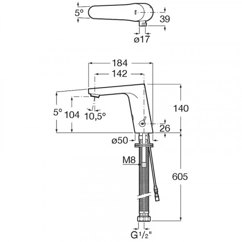 Смеситель для раковины Roca L30-E A5A5809C00 Хром