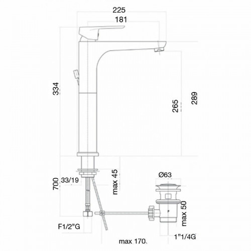 Смеситель для раковины Webert Sax Evolution SE830402740 Белый латунь