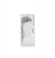 Чугунная ванна Vinsent Veron Aura 150x75 VAU1507542H/VH0015BR цвет Белый с дугообразными бронзовыми ручками