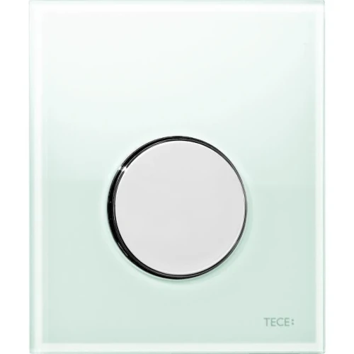Кнопка смыва для инсталляции Tece Loop Urinal Glass 9242653 Зеленая Хром глянцевый