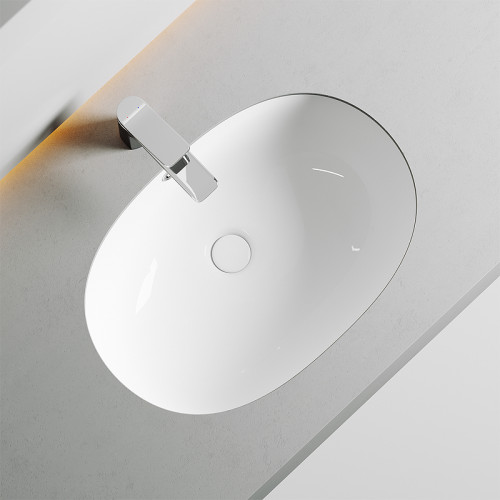 Раковина Ceramicanova Element 57 CN6044 Белая фарфор встраиваемый