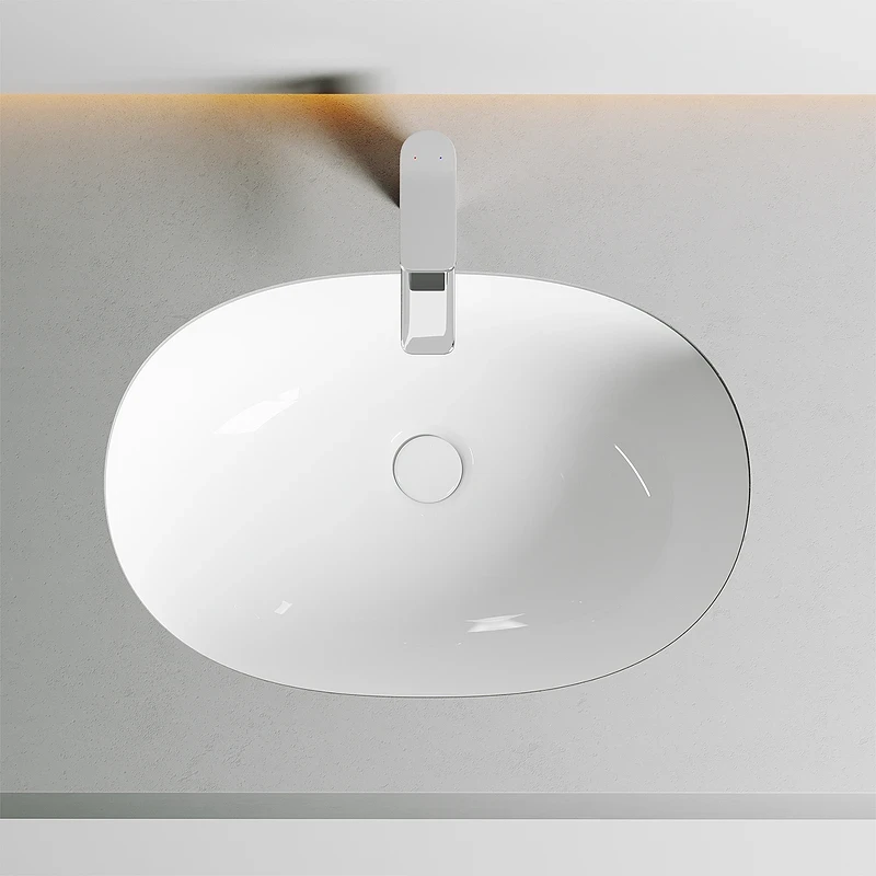 Раковина Ceramicanova Element 57 CN6044 Белая фарфор встраиваемый