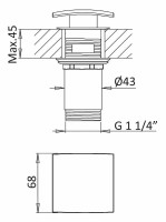 Смеситель для раковины Cezares Porta PORTA-BLI2-BIO Белый матовый латунь встраиваемый
