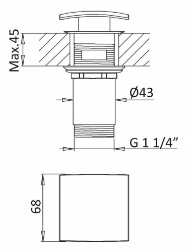 Смеситель для раковины Cezares Porta PORTA-BLI2-BIO Белый матовый латунь встраиваемый