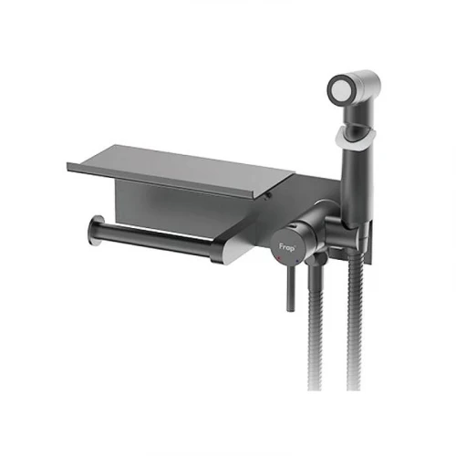 Гигиенический душ со смесителем Frap F2075-19 цвет Оружейная сталь