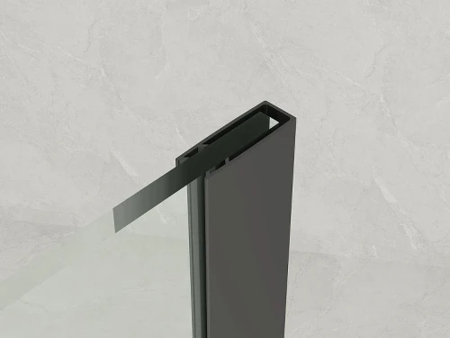 Душевая перегородка Loranto Walk-In 70 CS-W02B-70 профиль Черный матовый стекло прозрачное, лофт клетка