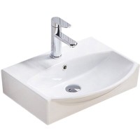 Раковина-чаша CeramaLux 60 78014D Белая фаянс накладная