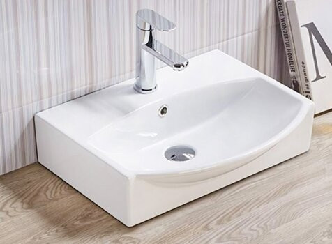 Раковина-чаша CeramaLux 60 78014D Белая фаянс накладная