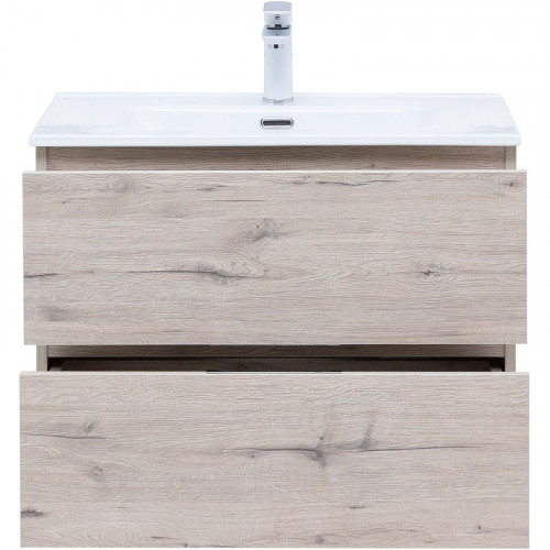 Тумба под раковину Aquanet Алвита New 70 303910 подвесная Дуб веллингтон белый МДФ / ЛДСП