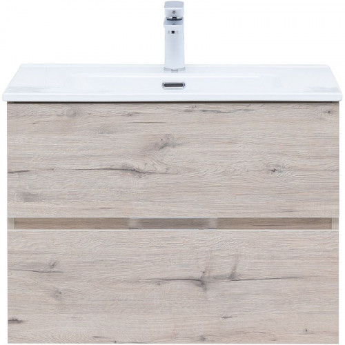 Тумба под раковину Aquanet Алвита New 70 303910 подвесная Дуб веллингтон белый МДФ / ЛДСП