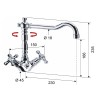 Смеситель для раковины Remer Liberty 13ALIDO Золото латунь