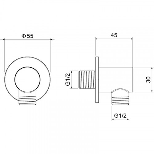 Шланговое подключение Aquatek AQ2456CR Хром