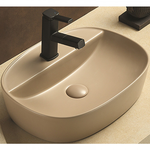 Раковина-чаша CeramaLux 50 78239XMC-1 Капучино фаянс накладная