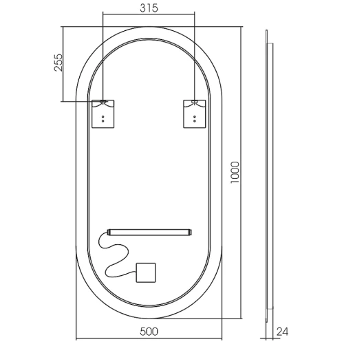 Зеркало Silver Mirrors Viva-Lite 50 LED-00002601 с подсветкой с сенсорным выключателем и диммером стекло