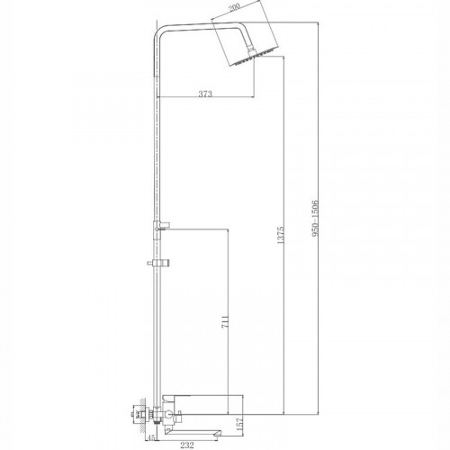 Душевая система Haiba HB24801 Нержавеющая сталь нержавеющая сталь на стену